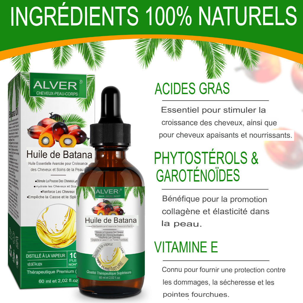 NourishHair™ - Huile naturelle pour accélérer la pousse & fortifier vos cheveux